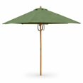 thumbnail image 1 of Jeco 9' Wood Market Patio Polyester Umbrella in Green, 1 of 2