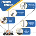 thumbnail image 2 of Broom and Dustpan Set 360° Rotating Foldable Broom Dustpan Combo Upright Set with Scraper Squeegee Lint Roller Dust Pan with Comb Teeth for Home Office, 2 of 7