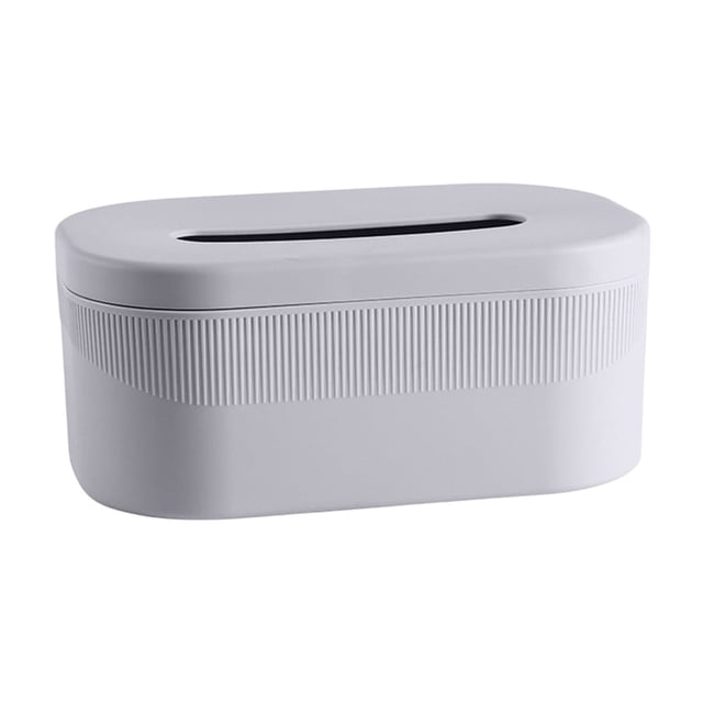 yulier Tissue Box Cover Plastic Tissue Holder Disposable Paper Hand Towels Napkins Face Towels Storage Box for Kitchen Bathroom Bedroom Office Tabletop Car, Gray