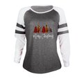 thumbnail image 3 of Hauts d'Été pour Femmes 2023 T-Shirt à Col Rond à Imprimé Patchwork Décontracté de Noël Tee Blouse Hauts Blouses en Liquidation, 3 of 6