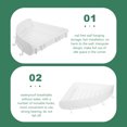 thumbnail image 3 of OULII Corner Shelving 1Set White ABS Bathroom Corner Shelf 33.2X9.4X2In For Bathroom And Kitchen Storage, 3 of 8