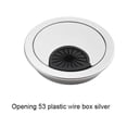 thumbnail image 2 of pitrice Desk Hole Cover Waterproof Anti-rust Adjustable Office Table Cable Grommet 53mm Silver 1Set, 2 of 6
