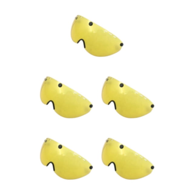 Transemion for Visor Peak 5-Snap Open Face Spare Parts Replaces Yellow Type B 5Set