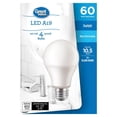 thumbnail image 2 of Great Value 60W A19 Daylight LED bulbs 4-pack, 2 of 3