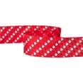 thumbnail image 4 of Northlight Diagonal Hearts Valentine's Day Wired Craft Ribbon - 2.5" x 10 Yards - Red and White, 4 of 6