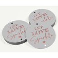 thumbnail image 3 of Inkdotpot Pack Of 100 Let Love Sparkle Wedding Favor Paper Tags Craft Real Rose Gold Foil Hang Tags, 3 of 6