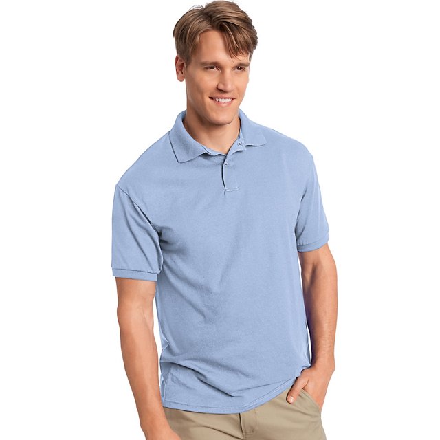 Hanes Men's Cotton-Blend EcoSmart Jersey Polo - 054X