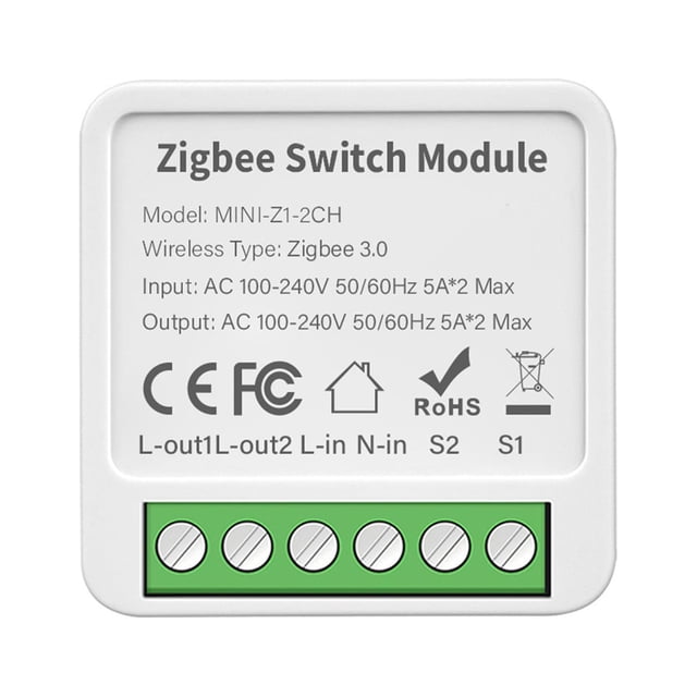 ZigBee Tuya Smart Switch 10A 2/3/4 Gang 2-way control Home Automation Module