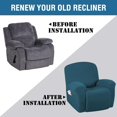 thumbnail image 3 of Super Stretch Recliner Couch Covers Chair Cover Form Fitted Non Slip Reclining Slipcovers for Standard Large Recliner, Soft Thick, 3 of 7