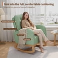 thumbnail image 3 of Twister.CK Modern Rocking Accent Chair, Upholstered Rocker Glider with Side Pocket, for Living Room, Bedroom, Nursing Room, Green, 3 of 8