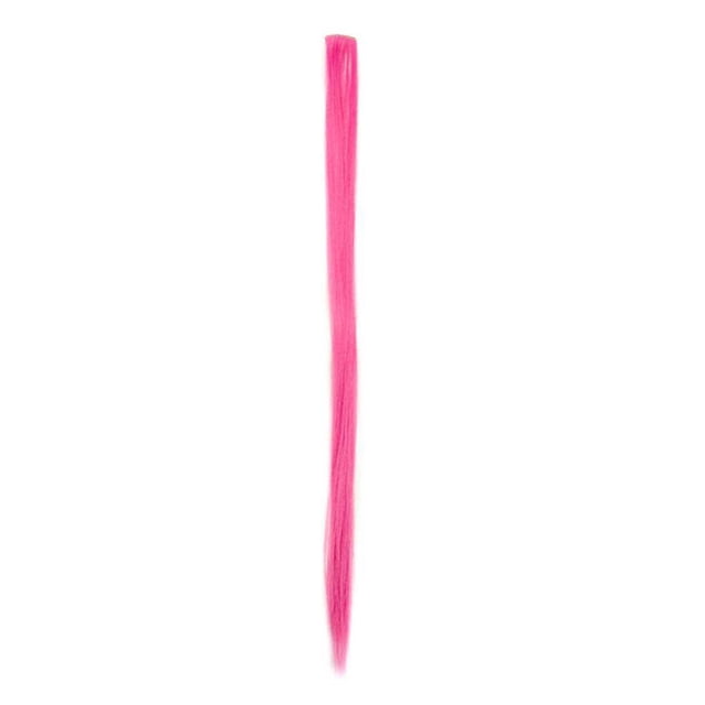 Extension de Cheveux Synthétique à Clip pour Femme Fille Longue Lisse Extension de Cheveux Synthétique Longue Colorée Résistante à la Chaleur Postiche