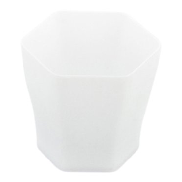 Coupes à Dessert Mini de 2 Onces, 100 Coupes d'Apéritif Hexagonales - Jetables, pour Servir de la Mousse, des Puddings, des Collations Ou des Échantillons, Coupes de Parfait en Plastique Blanc, pour Mariages, Fêtes Ou Traiteur - Restaurantware