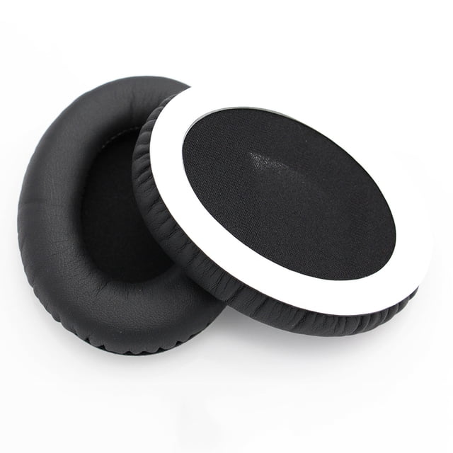 1 Paire de Coussinets de Rechange pour Écouteurs Audio Technica ATH-ANC7, ANC9 et ANC27. Fabriqués avec de la Mousse Mémoire et du Cuir PU Protéiné pour la Durabilité et le Confort. Présente un design Noir avec un Anneau Intérieur Blanc et un Centre en Maille. Facile à Installer et compatible avec des Modèles de Casque Spécifiés.