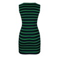 thumbnail image 4 of Robe Courte d'Été, Robe Courte Ajustée d'Été Confortable Sans Manches à Col Rond à Rayures pour Femmes, 4 of 6