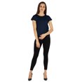 thumbnail image 2 of Inkmeso Solid Short Sleeve Basic T-Shirt For Womens Patch Pocket Casual Summer Basic Top, 2 of 7