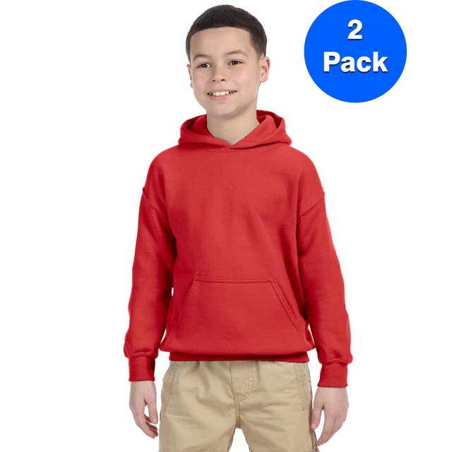 Gildan Sweat à Capuche Mélange Lourd 50/50 pour Jeunes - G185B (Lot de 2)