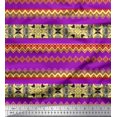 thumbnail image 1 of Soimoi Moss Georgette Fabric Damask & Aztec Southwestern Print Sewing Fabric Yard 42 Inch Wide, 1 of 3