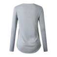 thumbnail image 3 of Women‘s Solid Color Long Sleeve Printed Top Pink M, 3 of 3