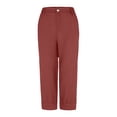 thumbnail image 4 of XZNGL Soft Pajama Pants for Women Casual Solid Color Loose Button Comfortable Straight Pants, 4 of 9