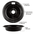 thumbnail image 4 of Range Kleen 1957 Style F Heavy Duty Black Porcelain Drip Bowls, 1 Small and 1 Large, 4 of 4