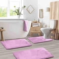 thumbnail image 1 of YYSDCY Deals of The Day Clearance! Bathroom Floor Mat Set, Strong Absorbent Coral Velvet Mat, Non-Slip Toilet Mat, Soft and Absorbent Bathroom ThreePCS Rug Set for Household Use, 1 of 4