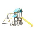 thumbnail image 1 of Seacove Wooden Swing Set with Rock Wall, Table and Bench, 1 of 9