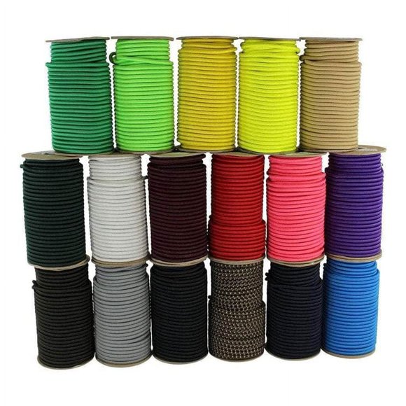 SGT KNOTS Marine Grade Shock Cord - 100% Stretch, Dacron Polyester Bungee for DIY Projects, Tie Downs, Elastic Cord, Commercial Uses | 1/4 inch x 10 feet, White