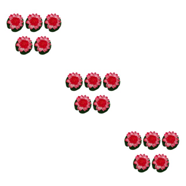Wweixi 5pcs/set Artificial Lotus Realistic Appearance Easy To Clean Long-lasting peach red 3Set