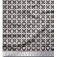 thumbnail image 1 of Soimoi Crepe Silk Fabric Dot & Floral Small Print Fabric by The Yard 42 Inch Wide, 1 of 3