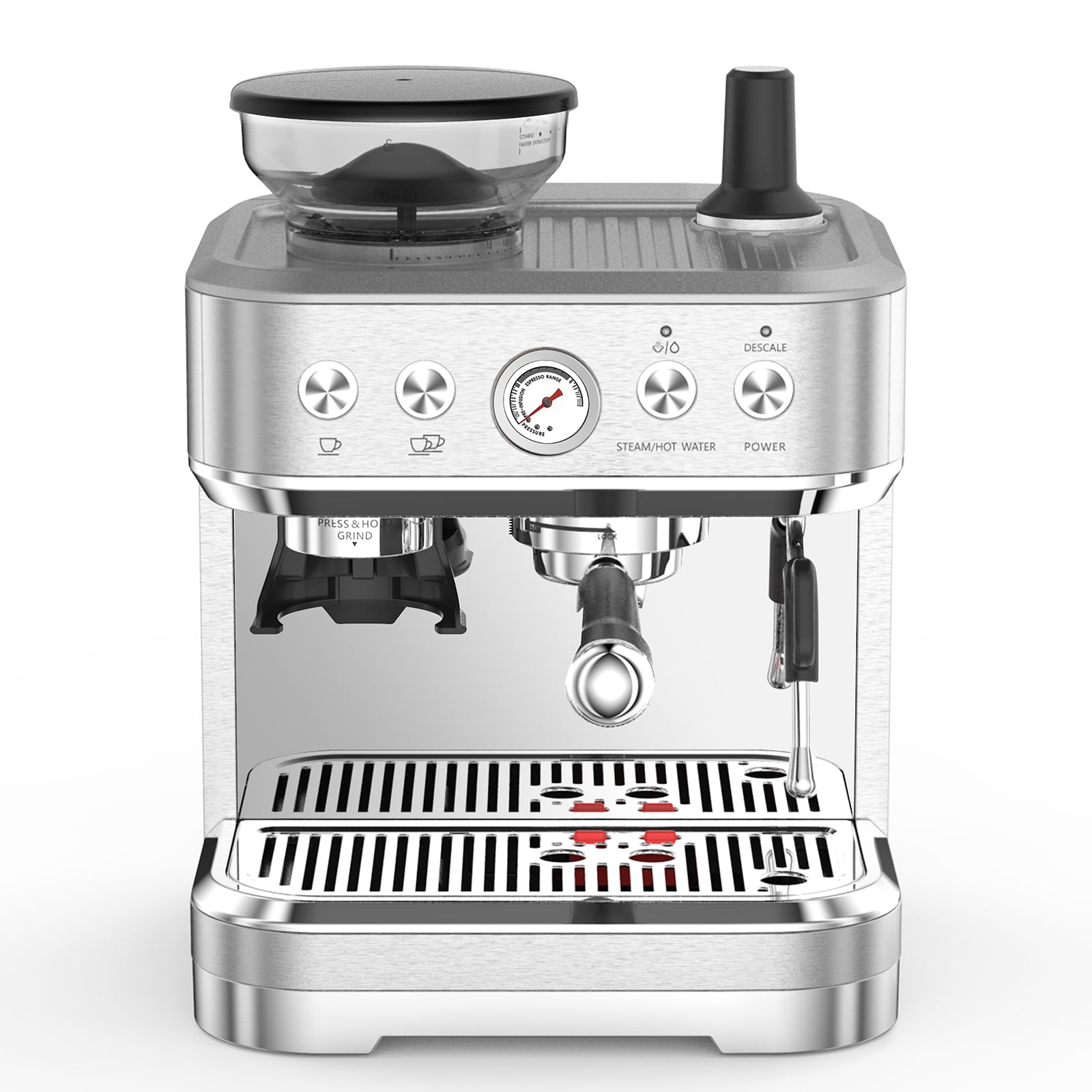 Espresso Machine Stainless Steel Machine, Bean To Cup Coffee Machine With Milk Coffee Maker
