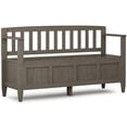thumbnail image 1 of Brooklyn 48" Wide Wood Contemporary Entryway Storage Bench in Farmhouse Gray, 1 of 7