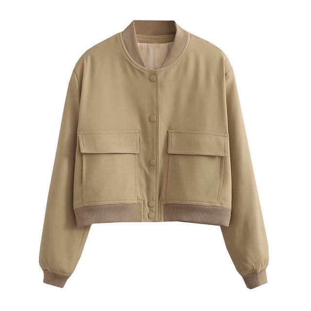 EQWLJWE Summer Saving Clearance ! Women'S Flying Bomber Jacket With Large Pockets Windproof And Warm Jacket