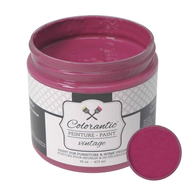 Colorantic | GLASS OF WINE Chalk Paint Based for Furniture DIY - RED PURPLE BURGUNDY - 16 oz