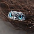 thumbnail image 4 of Maytalsory Retro Owl Eye Ring Electroplated With Luster Eye Owl Ring Alloy Exquisite Craft Adjustable Size Official Pink 1Set, 4 of 6