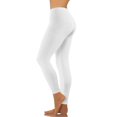 thumbnail image 1 of Workout  Fashion Casual Solid Color Ribbed Seamless Workout High Waist Athletic Pants Soft Comfy Elastic Compression Yoga Leggings, 1 of 5