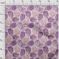 thumbnail image 3 of oneOone Viscose Jersey Purple Fabric Leaves Craft Projects Decor Fabric Printed By The Yard 60 Inch Wide, 3 of 5