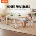 thumbnail image 2 of VEVOR Kids Table and 4 Chairs Set, Height Adjustable Toddler Table and Chair Set, Graffiti Desktop, Children Multi-Activity Table for Art, Craft, Reading, Learning, 2 of 9