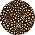thumbnail image 1 of Ahgly Company Tapis d'Intérieur Lavable en Machine Carré Transitionnel Noir Brun, 3 Pieds Carré, 1 of 7