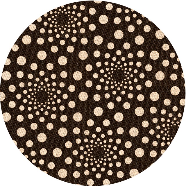 Ahgly Company Tapis d'Intérieur Lavable en Machine Carré Transitionnel Noir Brun, 3 Pieds Carré