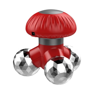 Iumwxz Mini Appareil Portatif à Piles pour Massage par Vibration 4 Nœuds de Massage Alimenté par Piles AAA Ou Alimentation Branchée