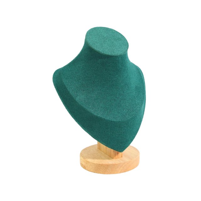 Support de Présentation de Collier, Support de Pendentif de Collier en Bijoux, Support de Chevalet de Collier Multiple, Support de Présentation de Collier Organisateur de Rangement de Buste, Chevalet de Collier Vert