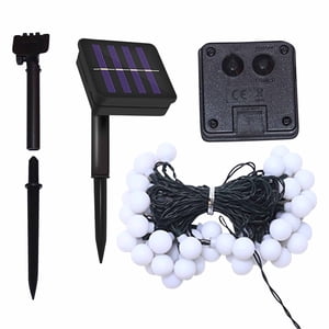 TopLLC Solar Lights Outdoor Camping Atmosphere Frosted Ball Small Round Ball Light String Solar Light String Light Festival Outdoor Courtyard Decoration Colorful Light Solar Garden Lights on Clearance