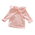 thumbnail image 1 of MeetoTime Haut à Manches Longues Col Rond pour Bébé Automne Hiver Couleur Unie pour Filles 0-18 Mois, 1 of 3