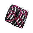 thumbnail image 1 of Women Stretchy Magic Hair Clip Double Slide Combs hair comb For Bun Updo Tools Rosy, 1 of 7