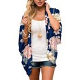 thumbnail image 2 of Pompotops Kimono en Mousseline à Imprimé Floral pour Femmes, Coupe Ample, Manches Mi-Longues, Cardigan Châle, Haut de Couverture, 2 of 3
