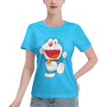 thumbnail image 1 of T-Shirt Basique à Manches Courtes pour Femmes Doraemon, 1 of 6