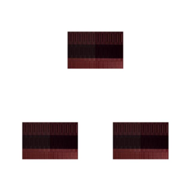 yingyy Tapis de Table Tissé en PVC Texture Bambou Dégradé 1/2/3 Napperons Isolation de Bol Antidérapant Décorations de Tables à Manger Tapis Violet Rouge 3 Pcs