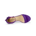 thumbnail image 4 of BLISSFUL STEP Sandales à Talon Épais pour Femmes avec Bride à la Cheville Violet 6, 4 of 7