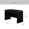 thumbnail image 3 of Better Homes & Gardens Juliet Curved Desk with Storage, Rich Black Finish, 3 of 13