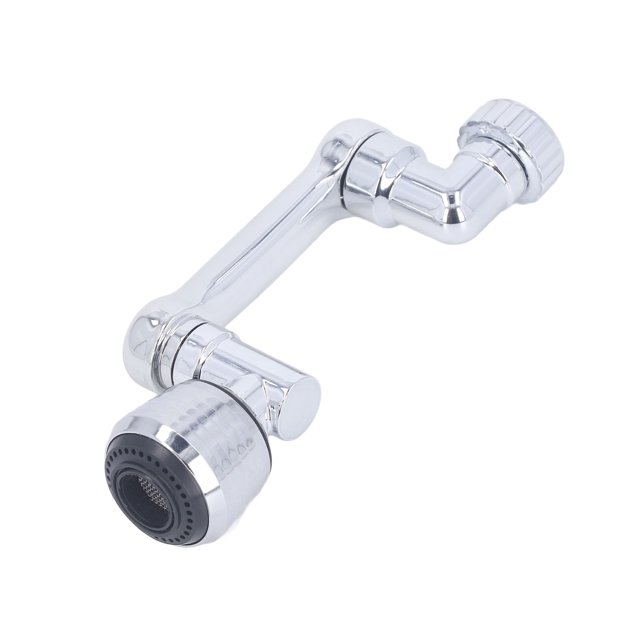 Faucet Arm, 1080 Degree Rotating ABS Glossy Swivel Faucet Extender For Bathroom
